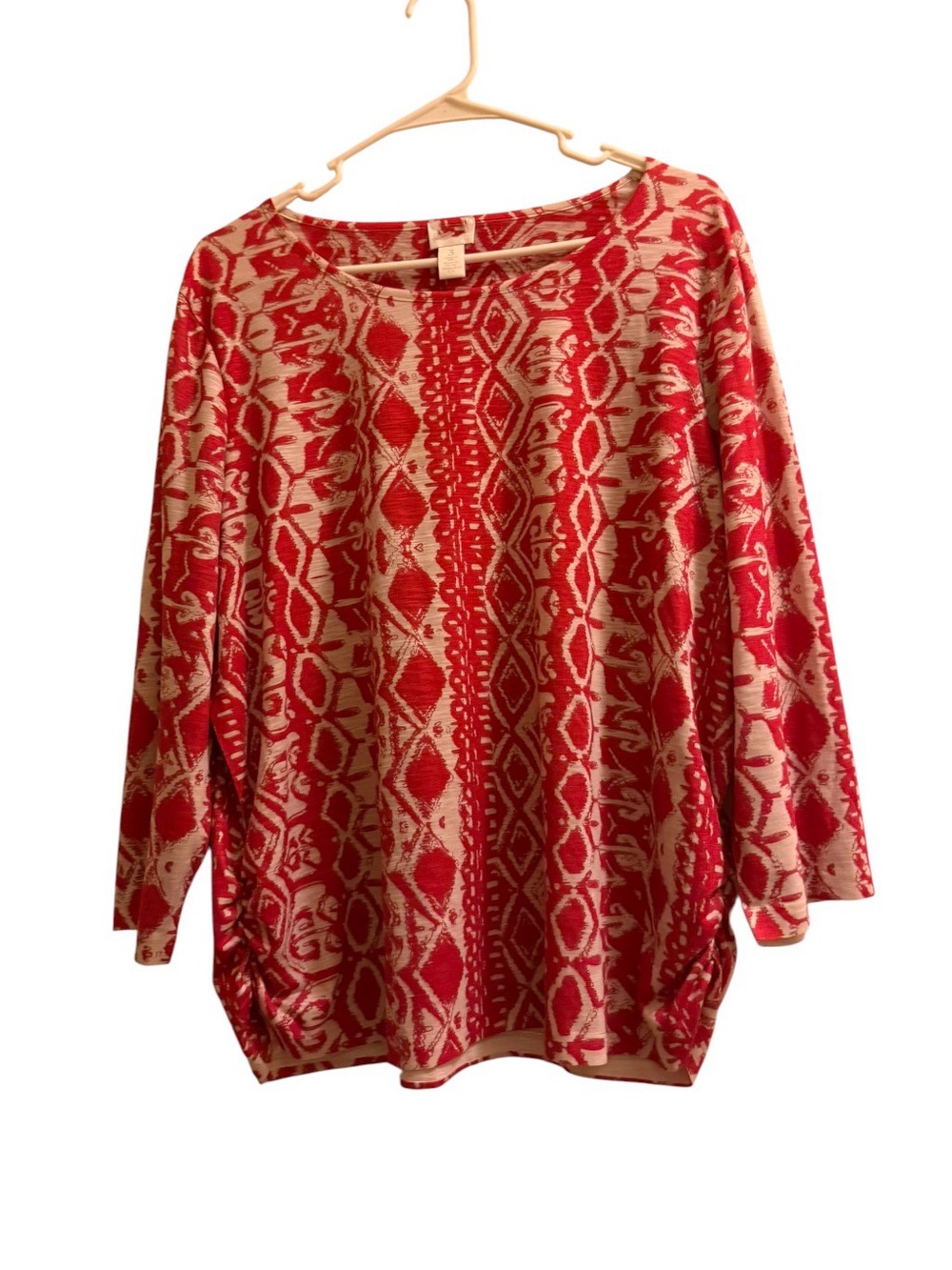 Red Patterned Women's Top